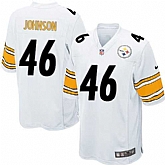 Nike Men & Women & Youth Steelers #46 Will Johnson White Team Color Game Jersey,baseball caps,new era cap wholesale,wholesale hats